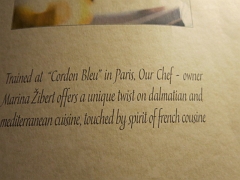 DUBROVNIK - Menu Sesame Inn